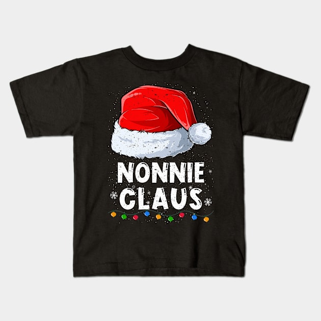 Nonnie Claus Christmas Santa Family Matching Pajama Kids T-Shirt by tabaojohnny